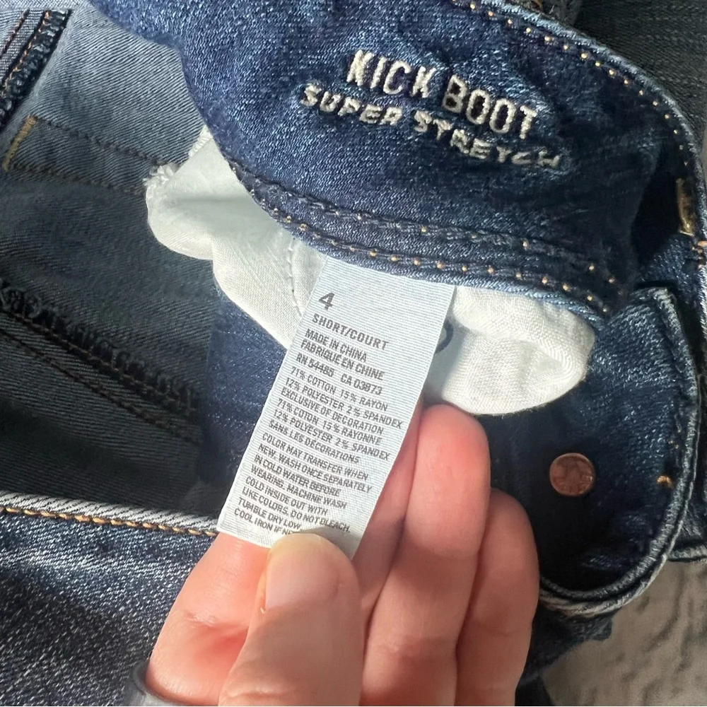 American Eagle Kick Boot Super Stretch Jeans Low Rise Y2K - Picture 6 of 10